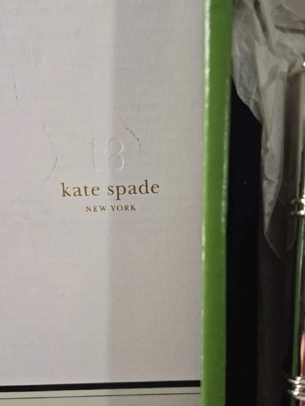 Kate Spade Silver Bamboo-Style 8 X 10 Rectangular Wall Mirror with Box by Lenox